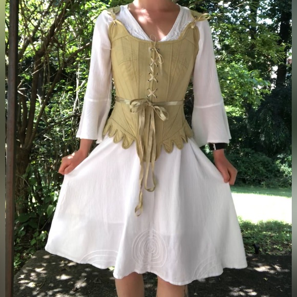 100% Organic Cotton Embroidered White Dress (FOR SALE OR TRADE) - Picture 3 of 7